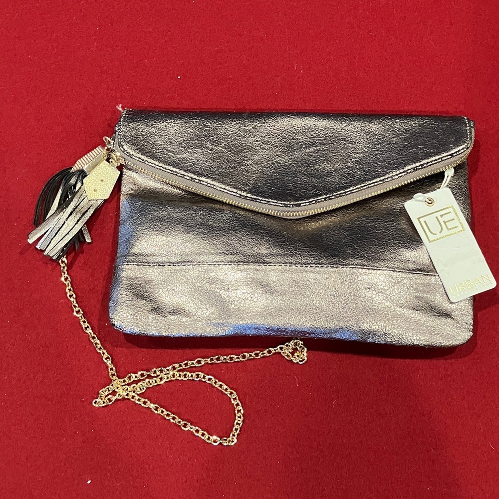 Urban Expressions Metallic Rose beige Clutch Bag